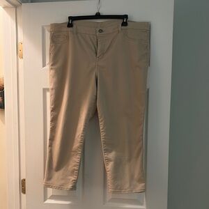 Style & Co Tan Capris Classic Straight Leg